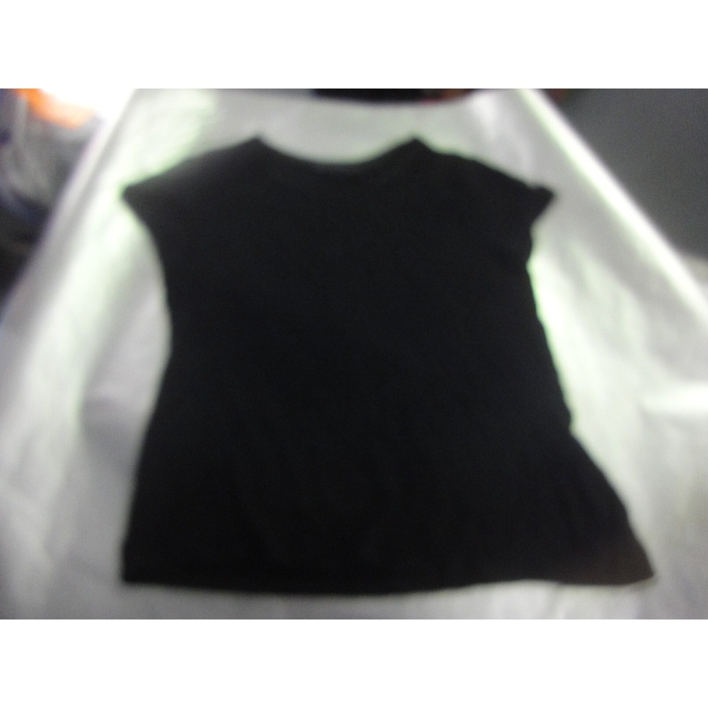 White House Black Market womens L black shirt top blouse